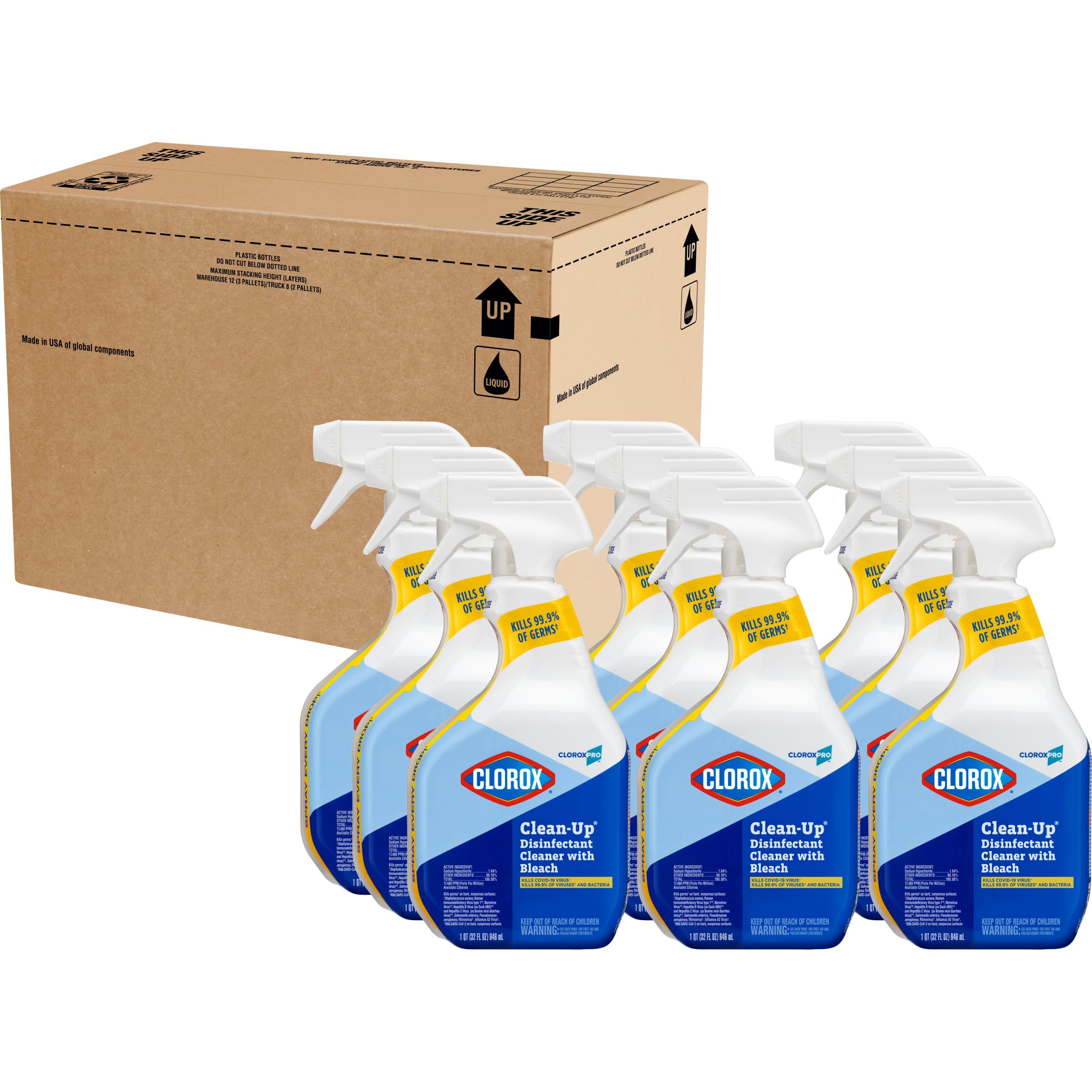 Clean storage area with CloroxPro Clean-Up frequently used in facilities