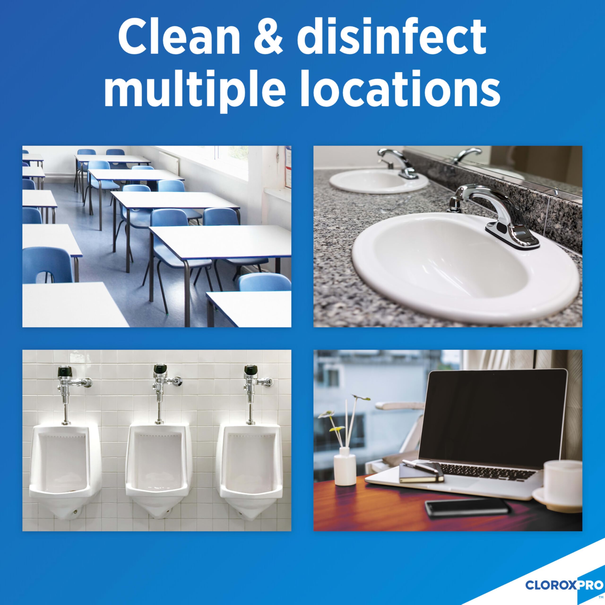 CloroxPro Clean-Up protects stainless steel surfaces with corrosion-inhibitor protection.