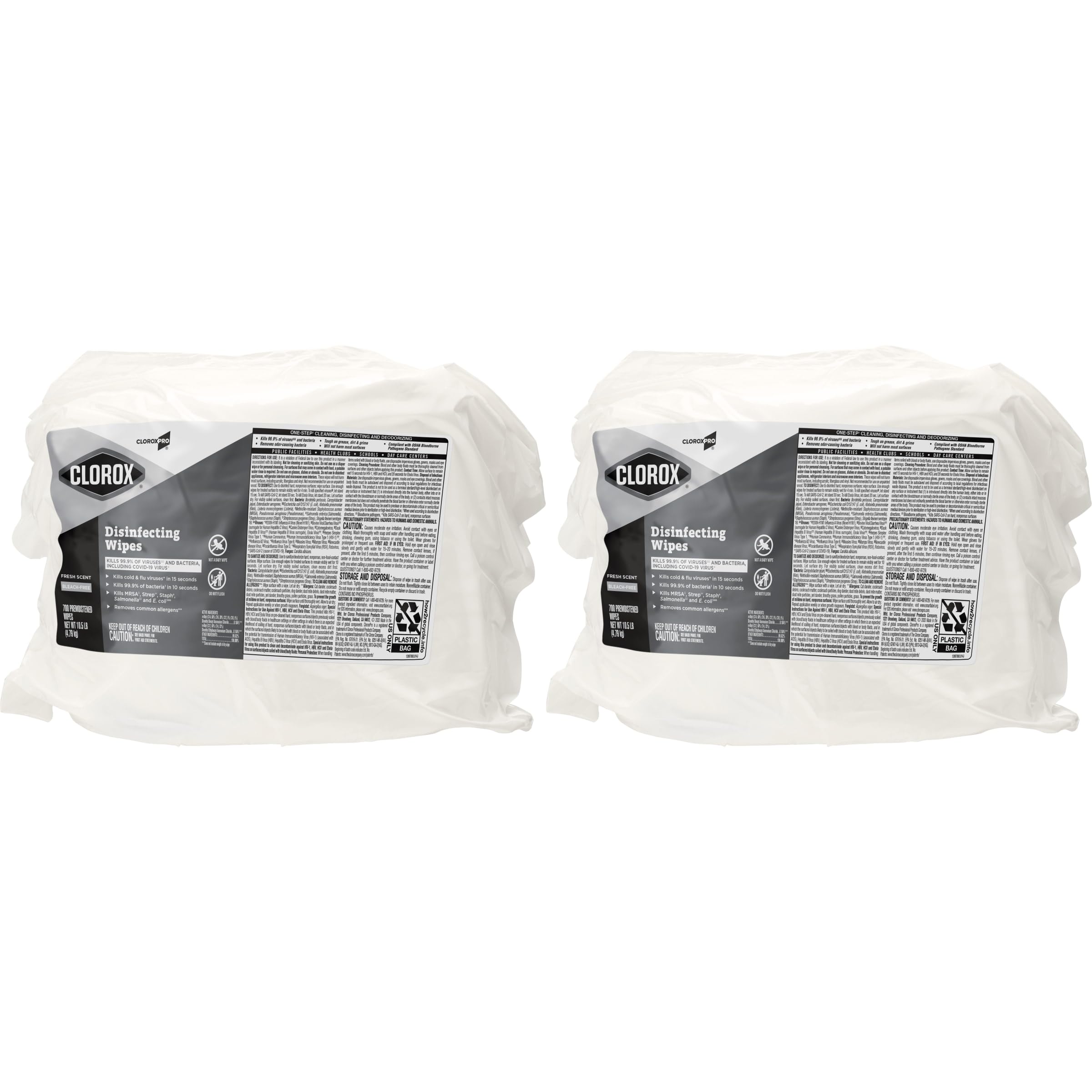 CloroxPro disinfecting wipes bucket with 700 wipes for busy spaces