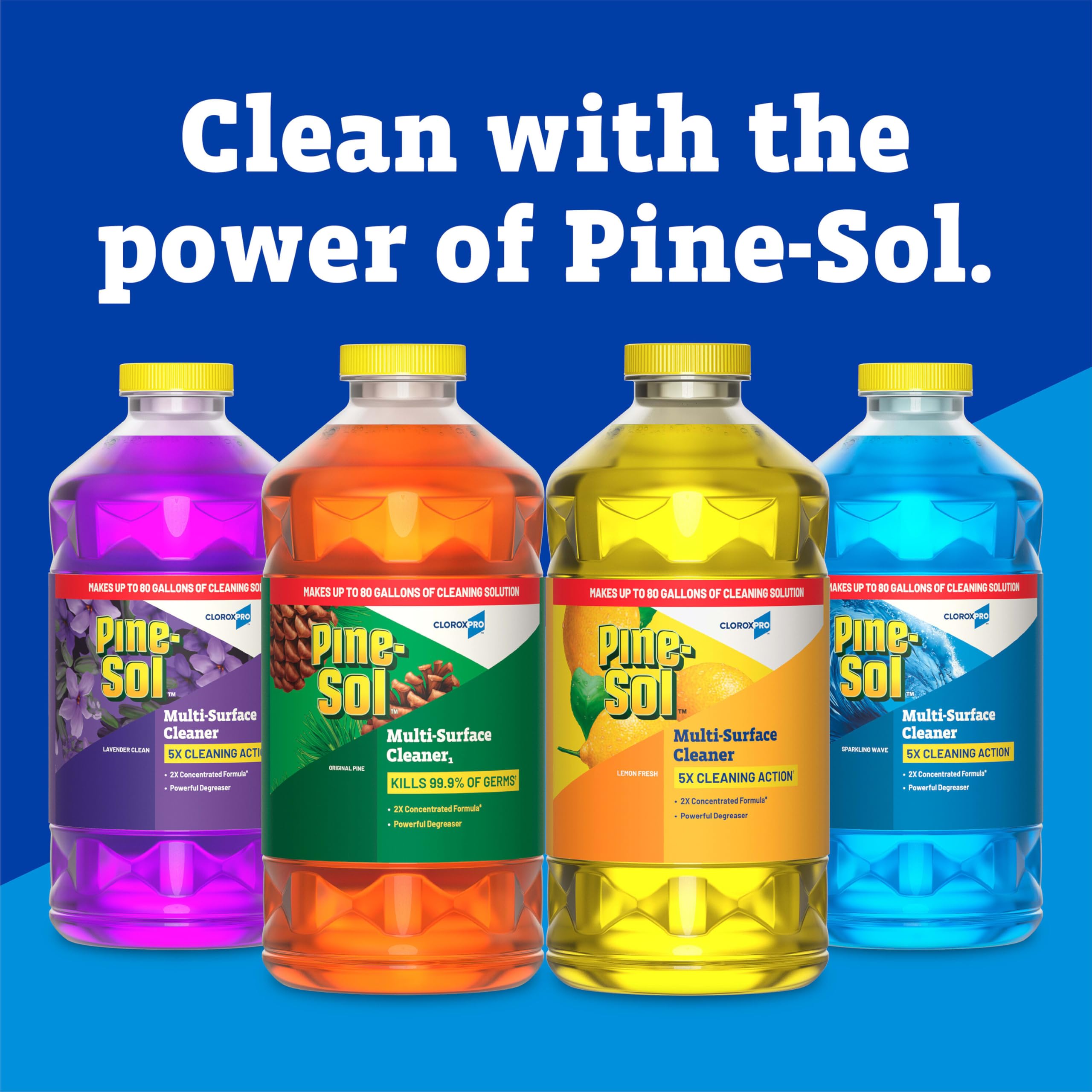 Bathrooms and showers refreshed with Pine-Sol Lavender Clean action