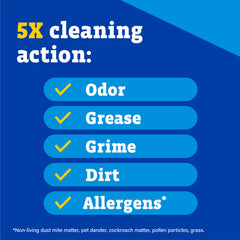 Spray bottle application shows versatile multi-surface cleaning in offices and kitchens