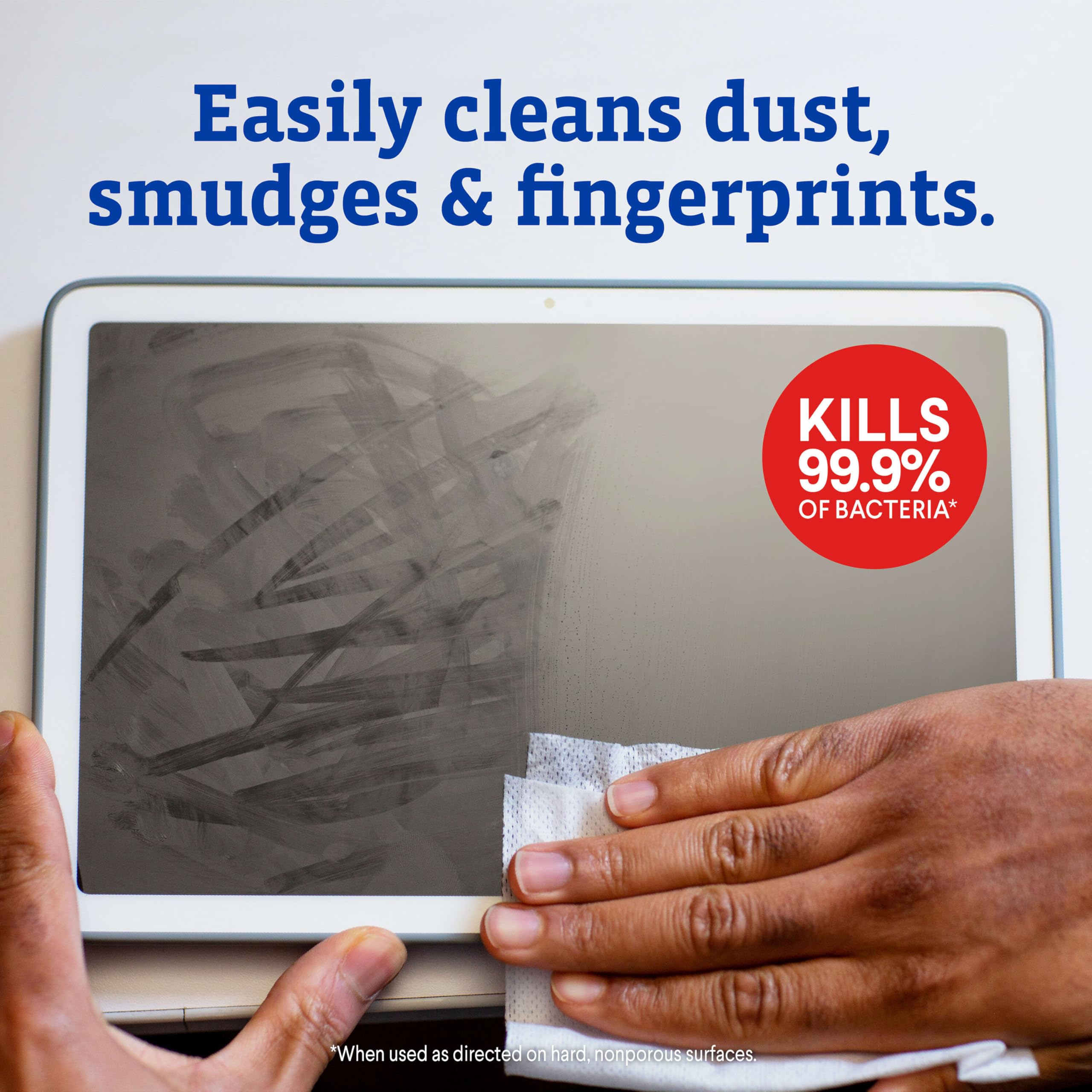 CloroxPro Screen+ Wipes suitable for electronic surface cleaning.
