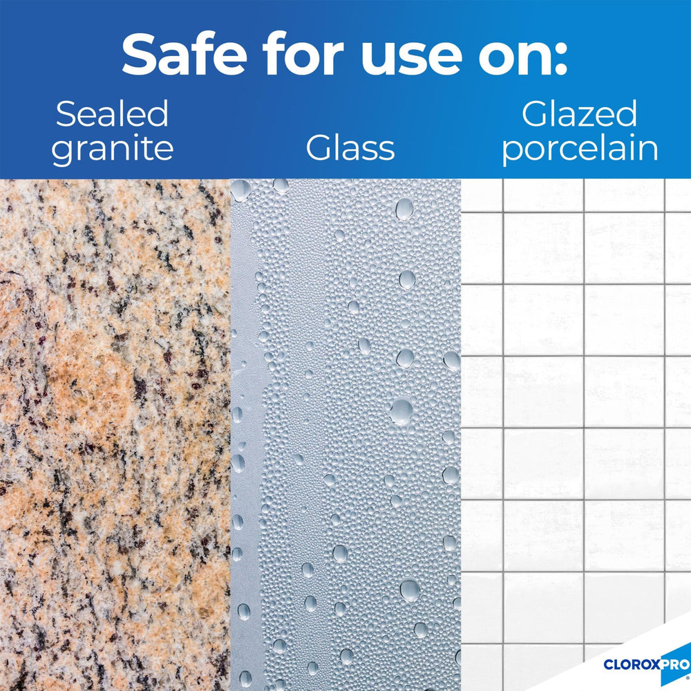CloroxPro Ultra Germicidal Bleach on kitchen counters after cleaning.