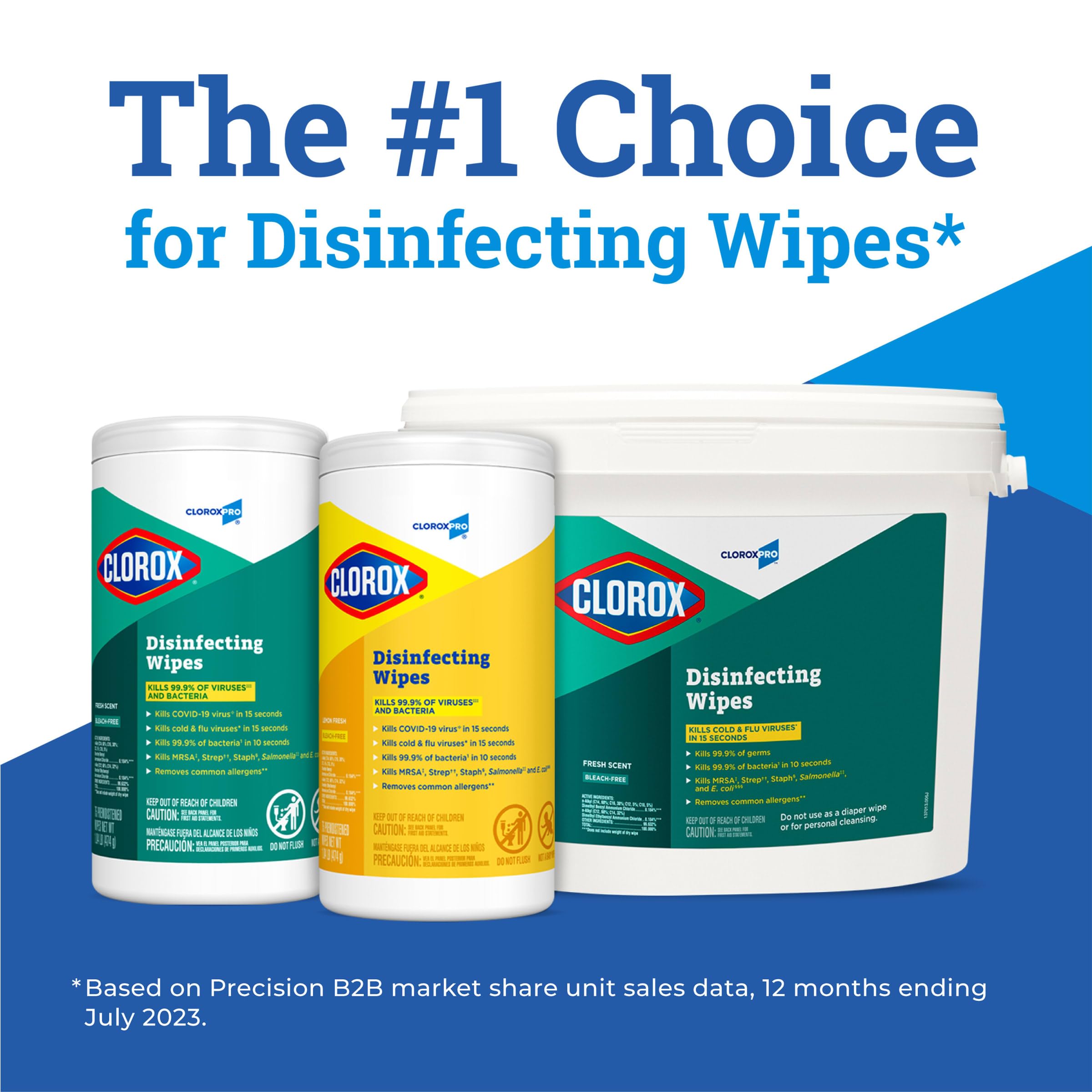 CloroxPro bleach-free multi-surface wipe for daily sanitizing.
