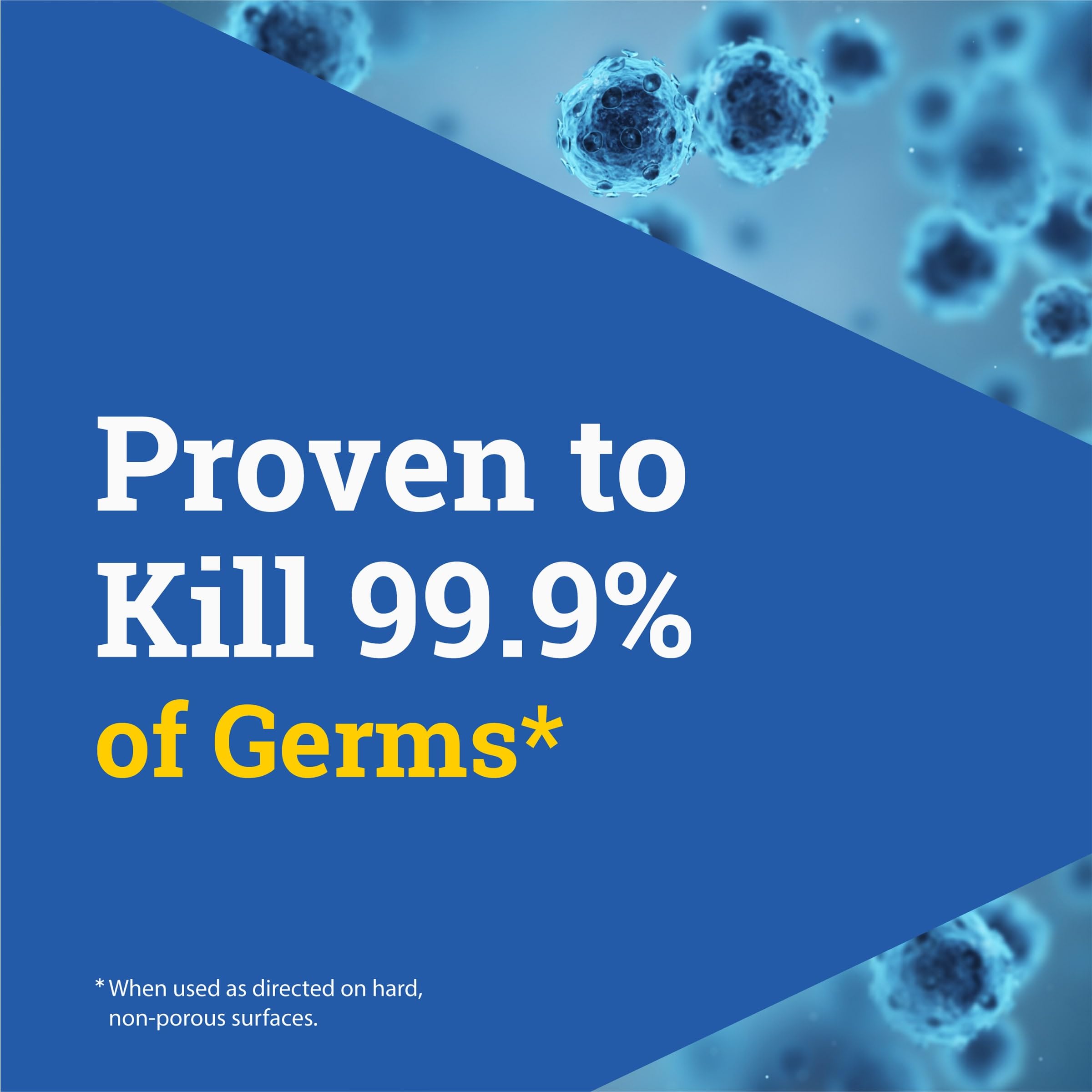 CloroxPro wipes close-up highlighting 99.9% germ kill capability.