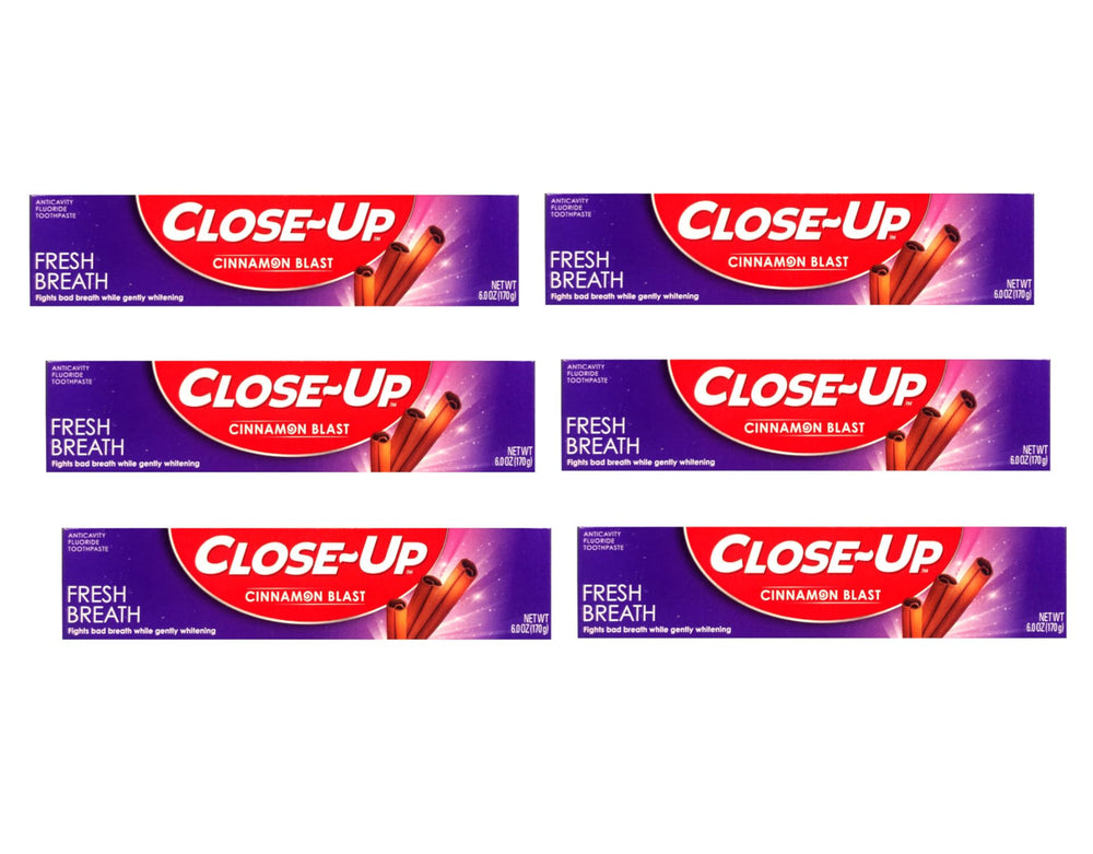 Close-Up toothpaste red gel with fluoride demonstrates cavity protection and fresh breath.