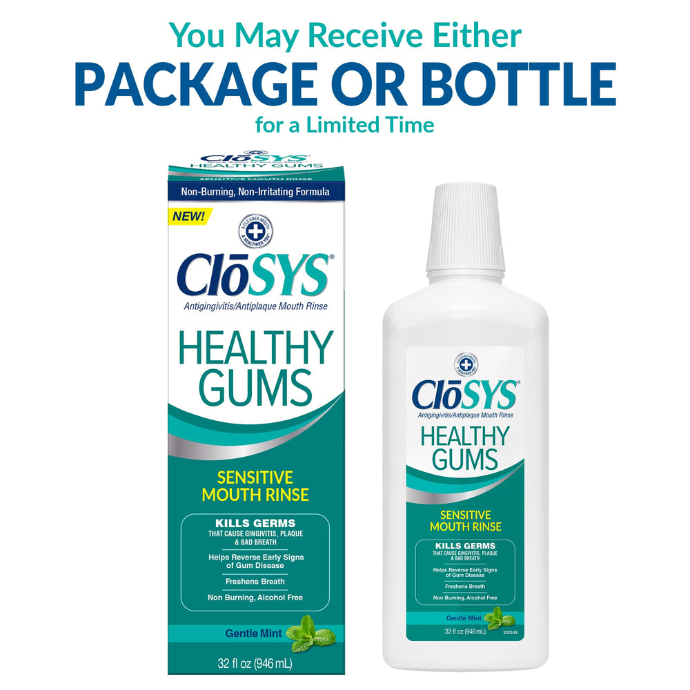 CloSYS Alcohol-free mouthwash with a soft mint flavor for sensitive mouths