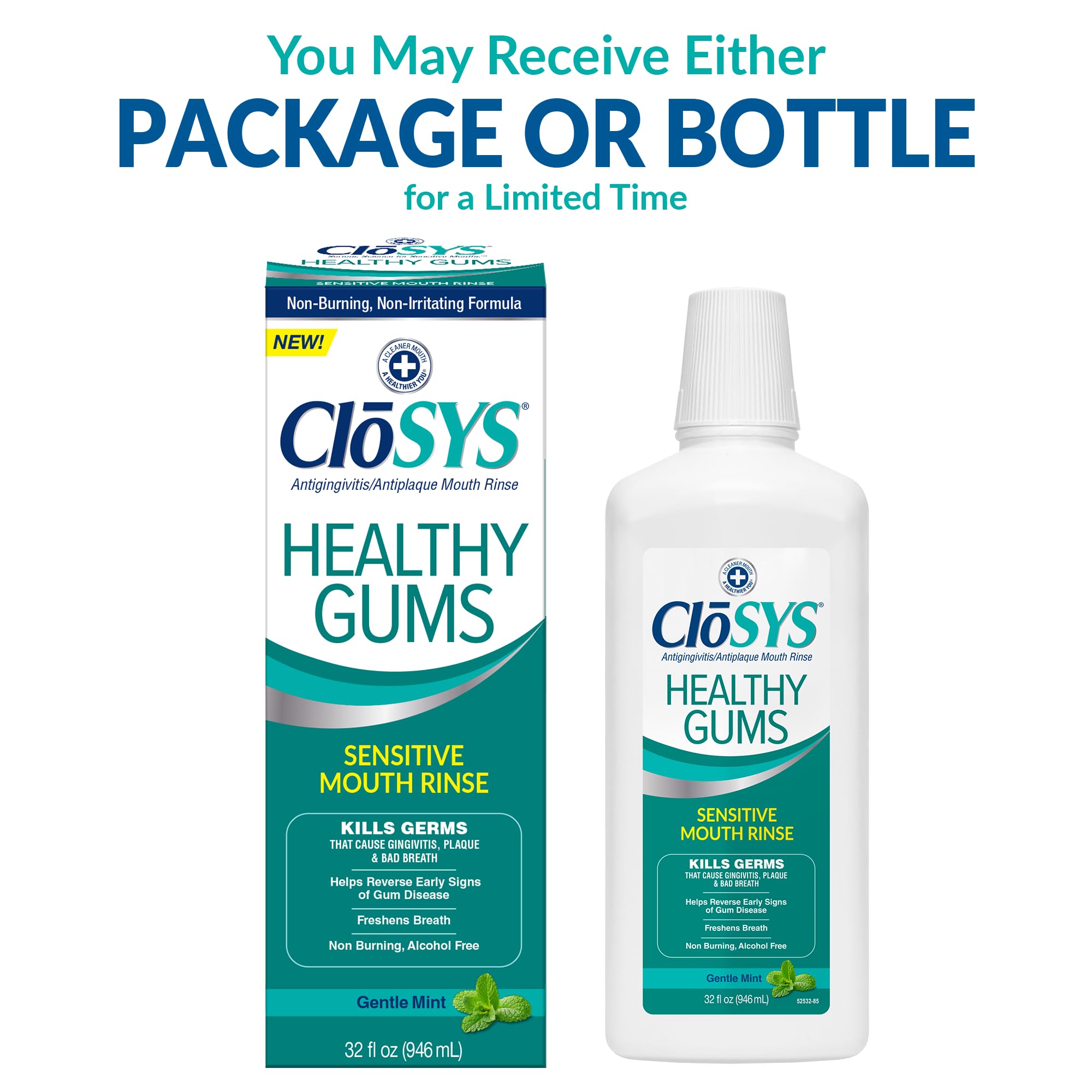 CloSYS mint-fresh breath aroma after using the mouthwash.