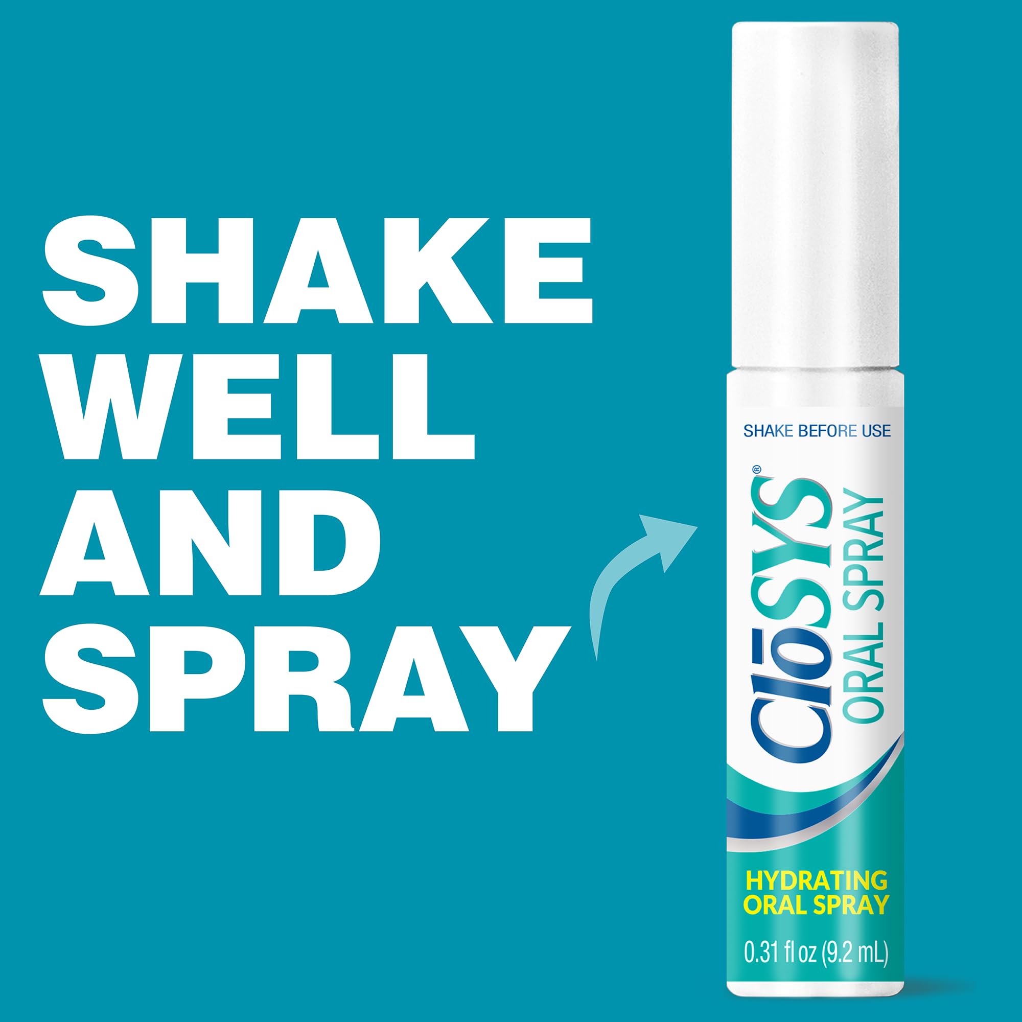 CloSYS mint breath spray used daily for convenient on-the-go fresh breath.