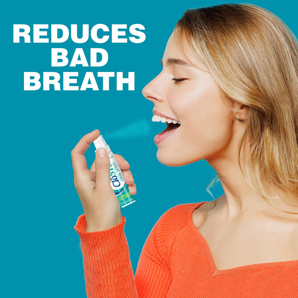 CloSYS refreshing mint spray offers instant breath refresh on the move.