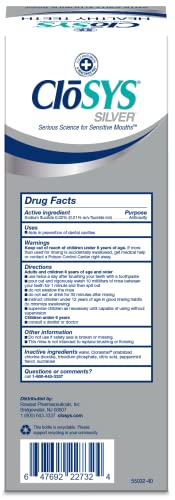CloSYS label with ADA Seal on display signals trusted enamel-supporting fluoride protection.