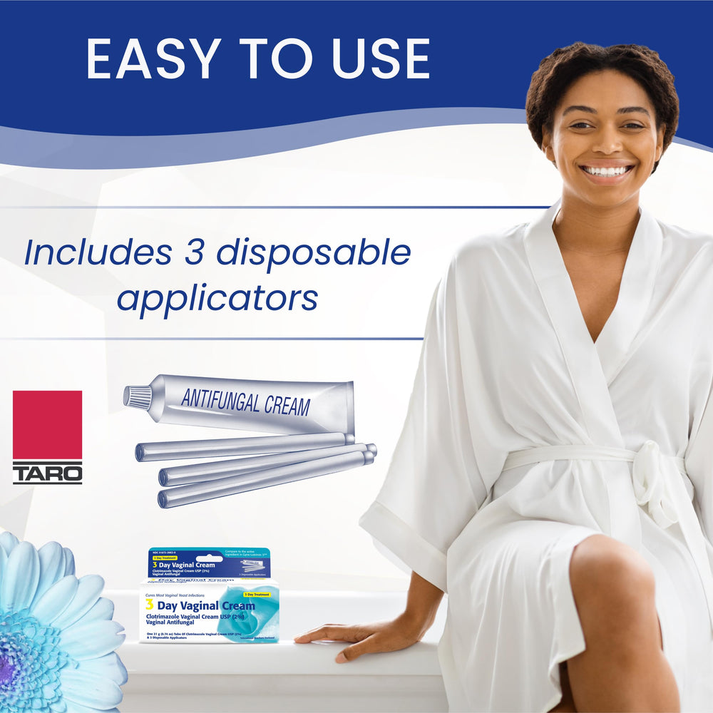 Clotrimazole 3-Day Vaginal Cream compact tubes ideal for on-the-go use