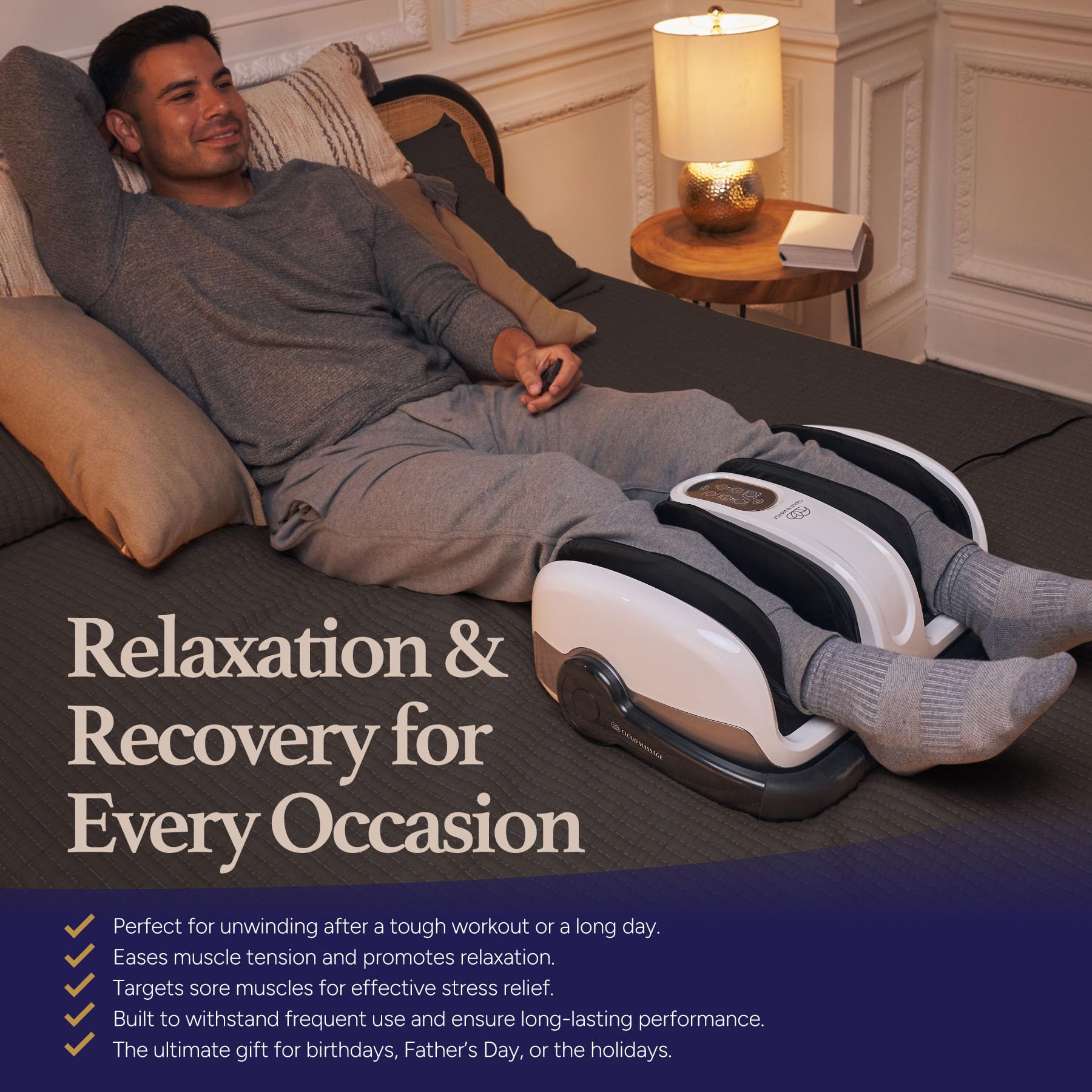 Cloud Massage adjustable heat settings demonstrate customizable warmth and comfort.