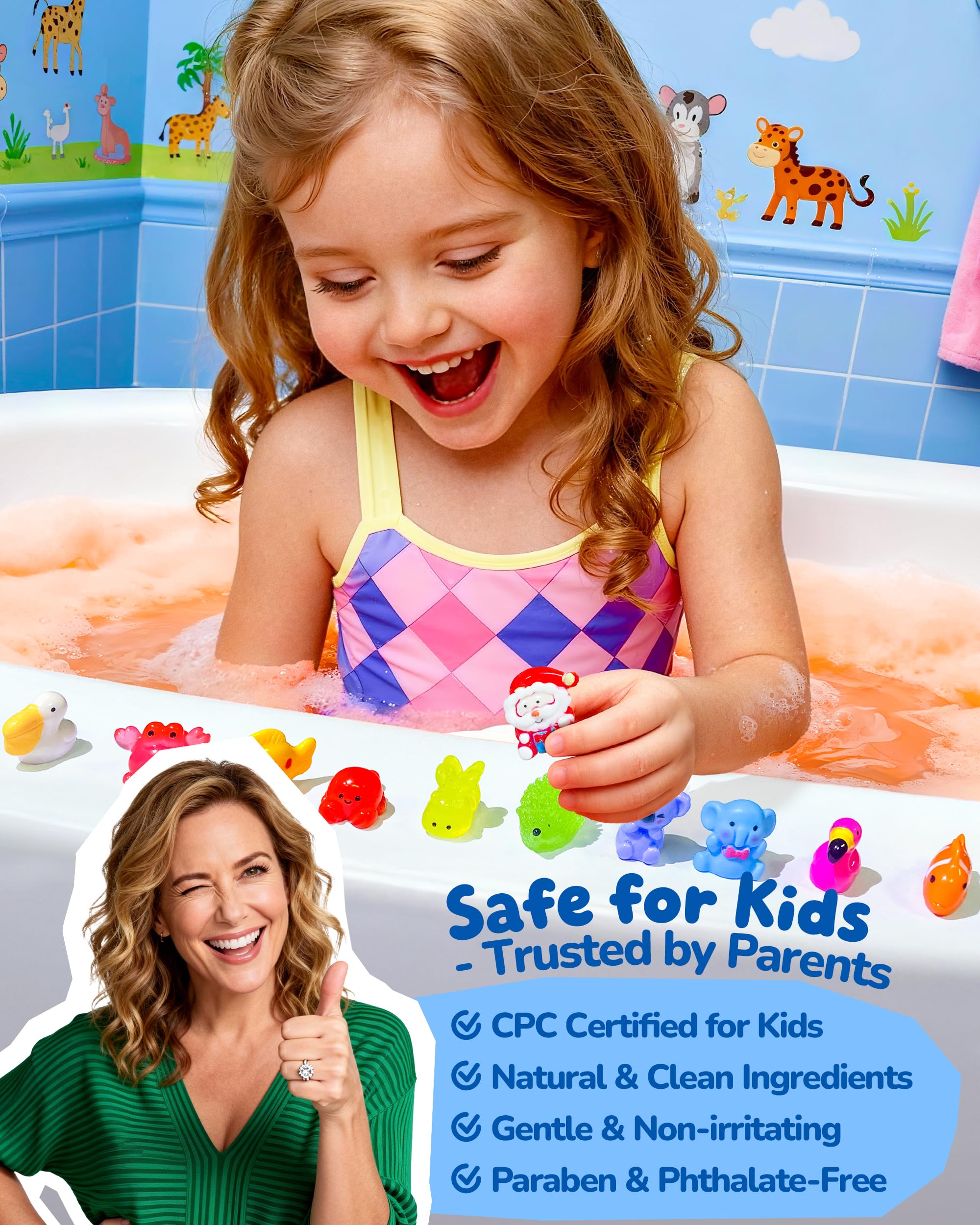 CLOUQUAR bath bombs with glow-in-the-dark toy inside for nighttime treasure hunts.