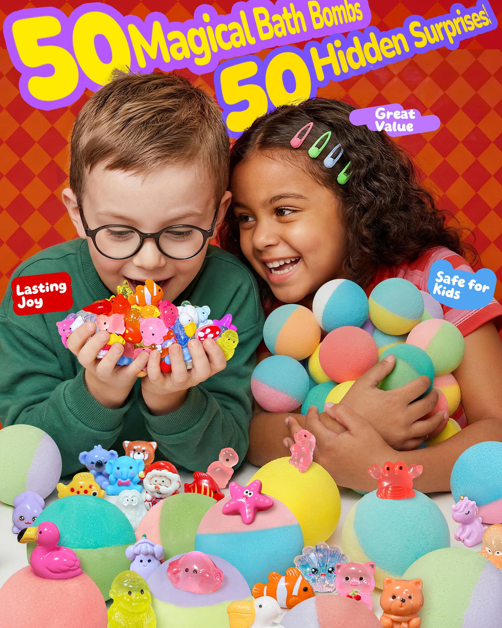 CLOUQUAR bath bomb colors dissolve without residue for a clean, kid-friendly rinse.