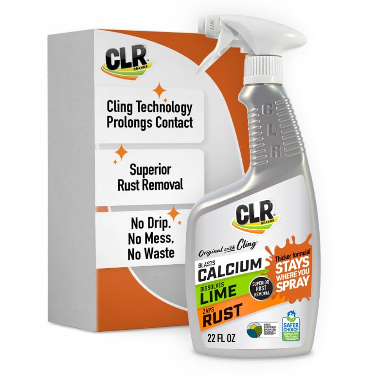 CLR Brands remover with Cling bottle targets tough deposits on surfaces