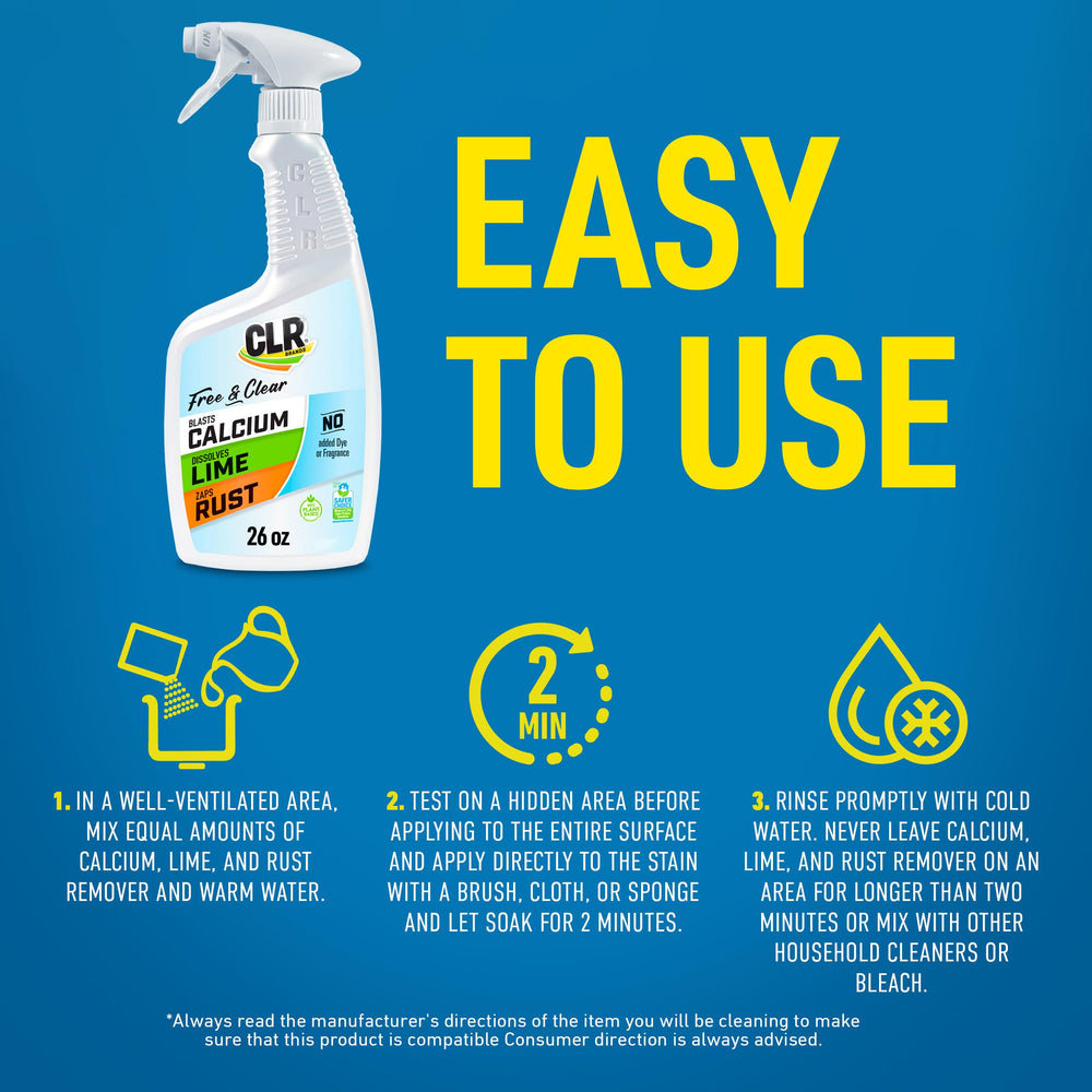 CLR Free & Clear removing mineral buildup in dishwasher