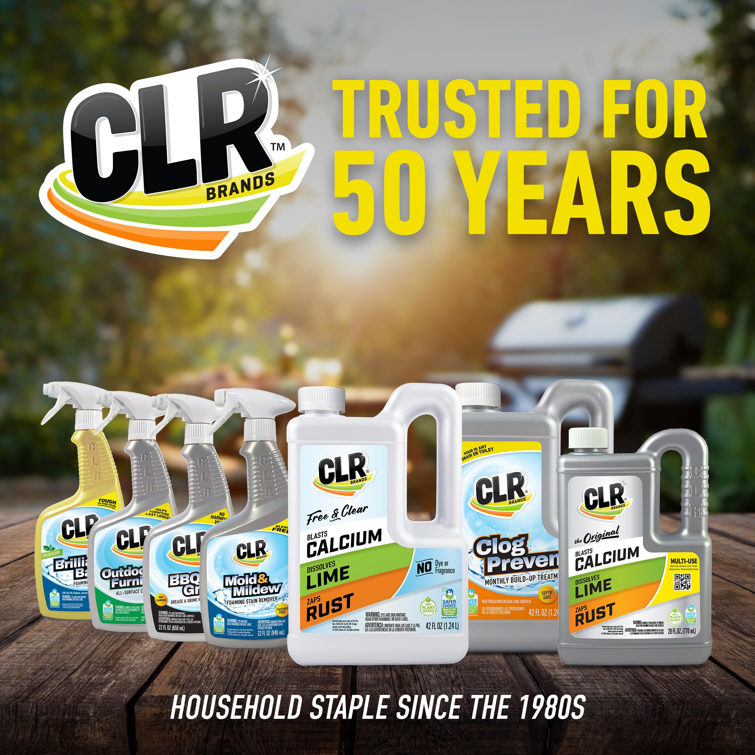 CLR Outdoor Furniture Cleaner is safe for nearby grass and plants