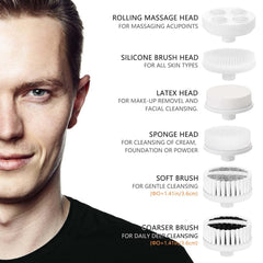 CLSEVXY's 6 replaceable brush heads enable customized facial care.
