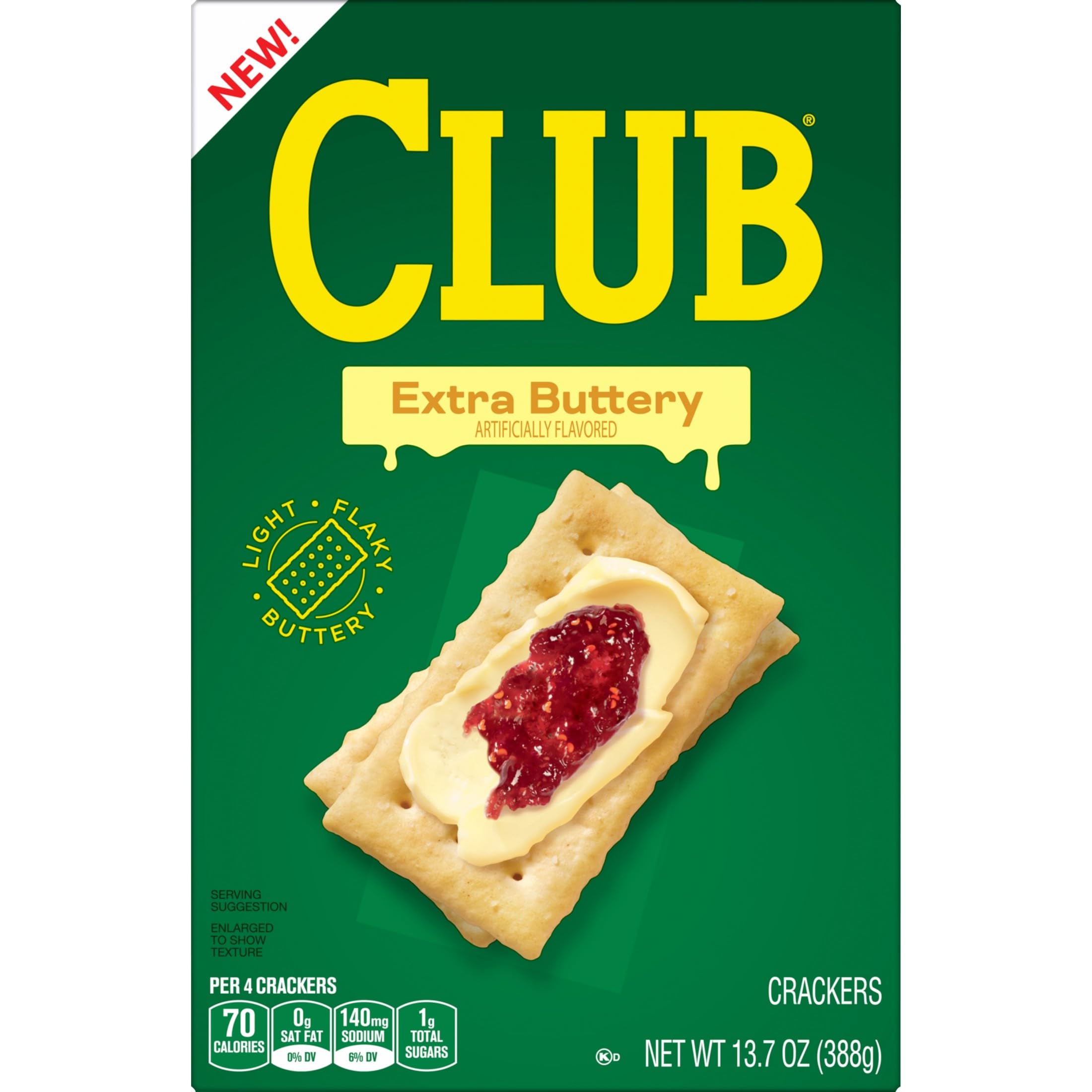 Club Crackers Extra Buttery on a dipping plate for spreads.