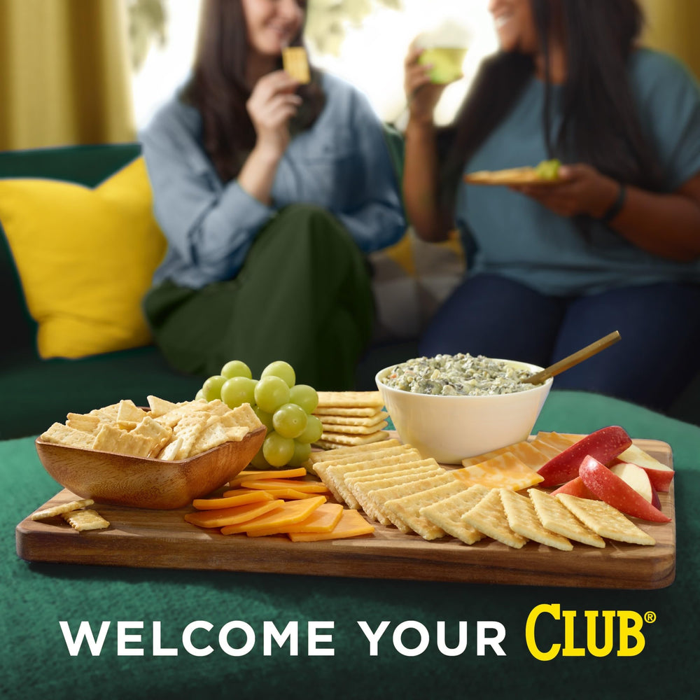 Club Crackers Extra Buttery lunch snack on the go, convenient for busy days.