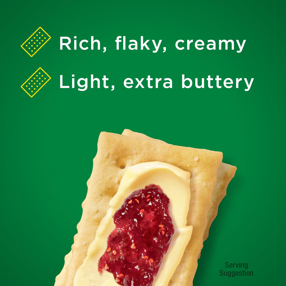 Club Crackers Extra Buttery with cheese slice, a simple topping idea.