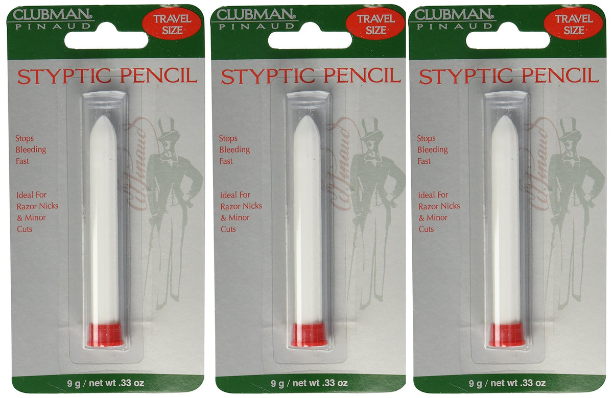 Clubman Pinaud styptic pencil travel size for quick nick control