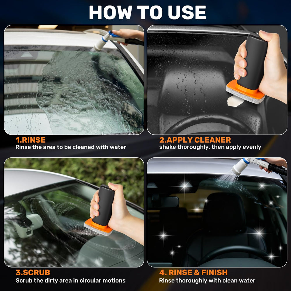 Clussbin cleaning kit helps maintain glass clarity for everyday driving.