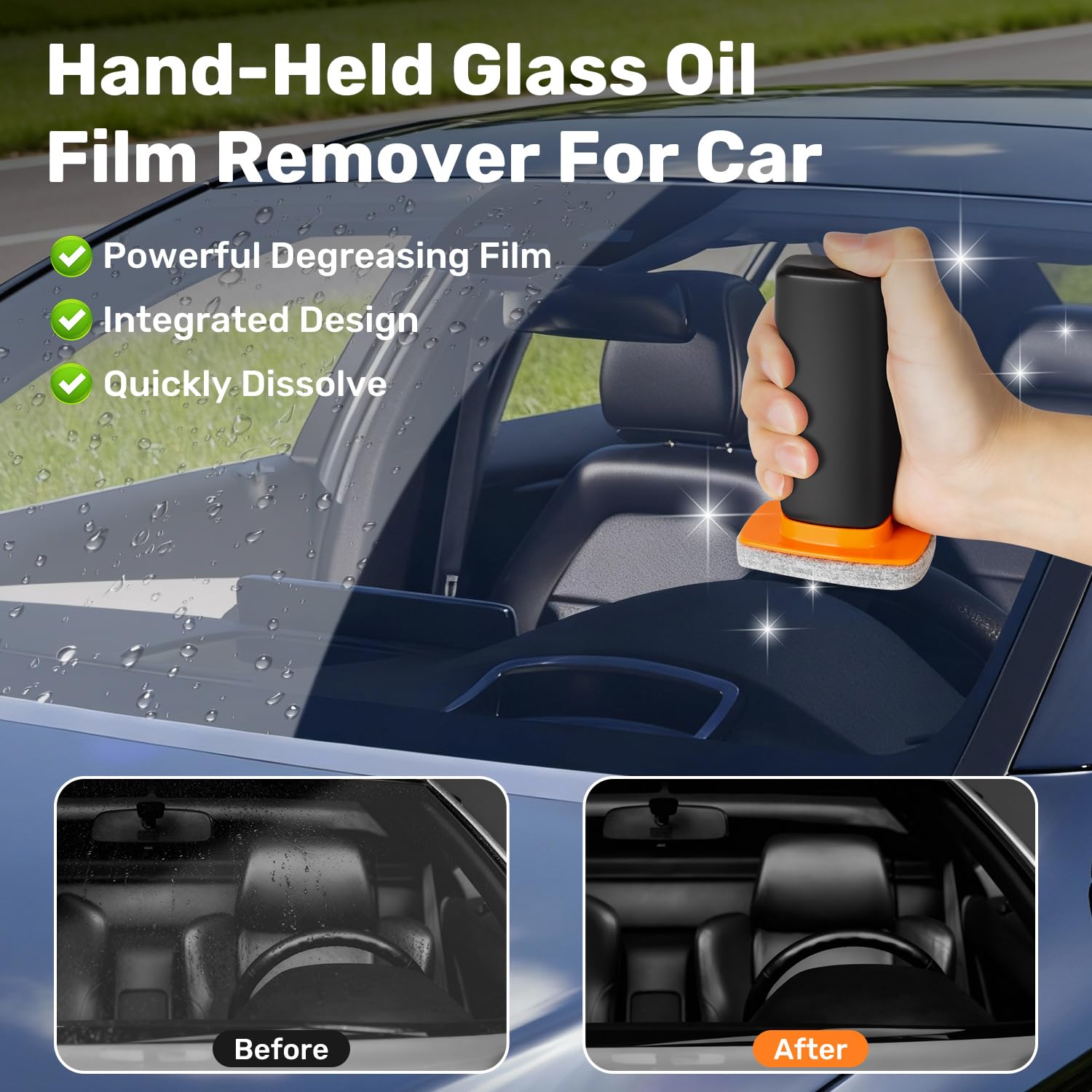 Clussbin long-term protection film keeps glass cleaner for longer between wipes.