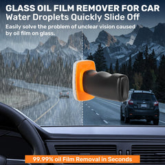 Clussbin windshield cleaner application pad demonstrates effortless, clutter-free cleaning.