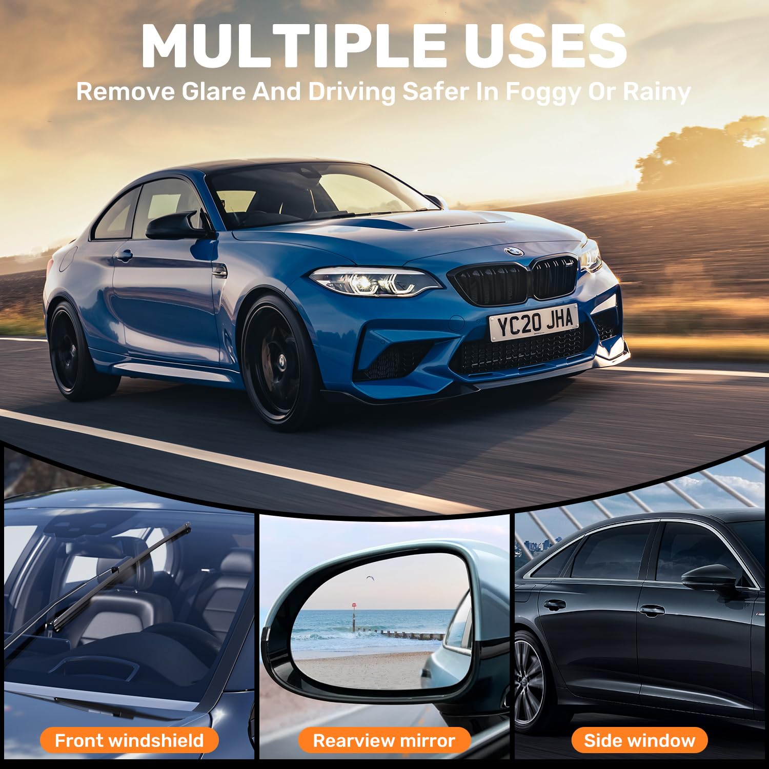 Clussbin wiper blade performance boost by reducing surface grime.