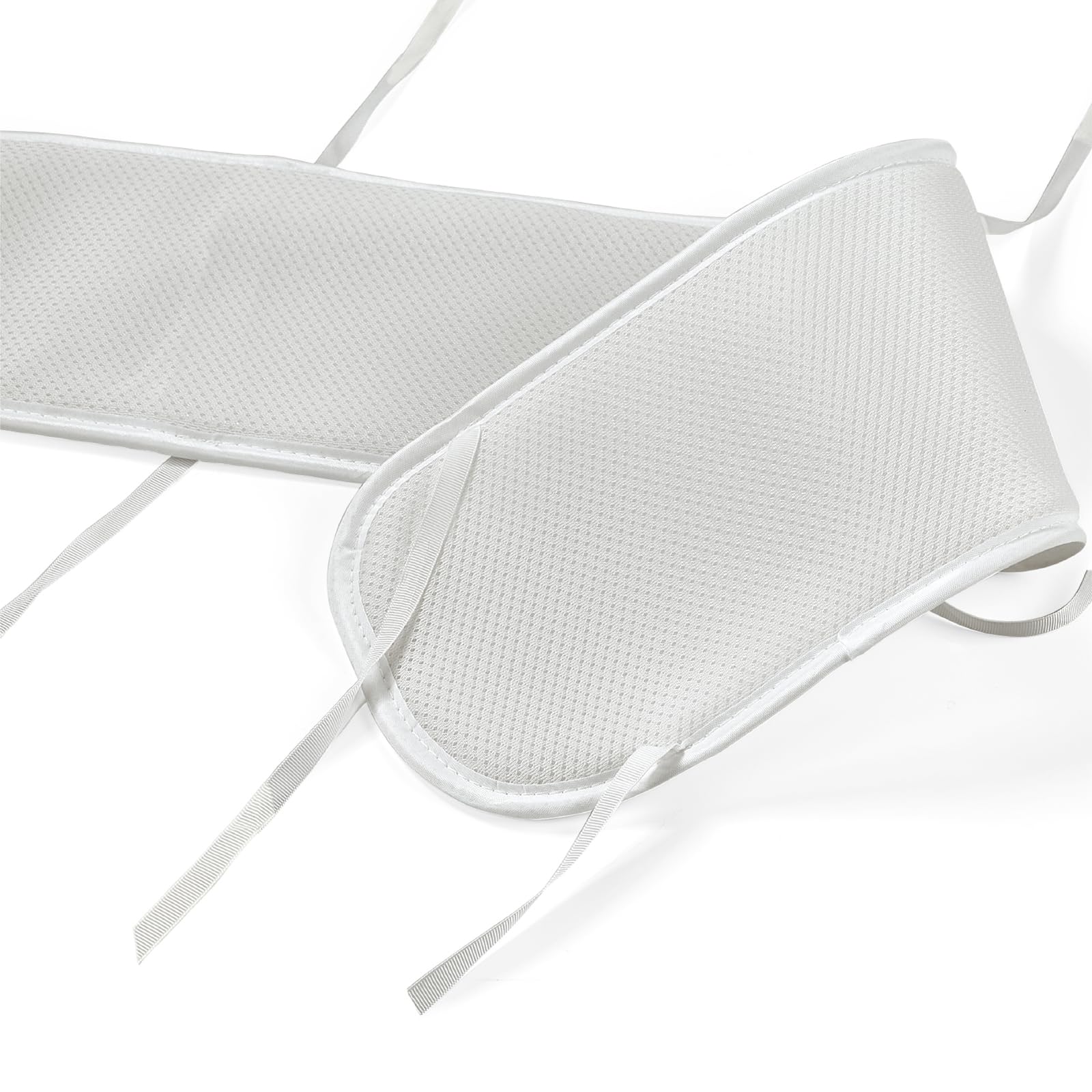 CLYCSRC 4pc mesh crib top-rail set gray-4 demonstrates safe top-rail fit