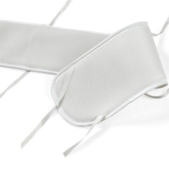 CLYCSRC 4pc mesh crib top-rail set gray-4 demonstrates safe top-rail fit