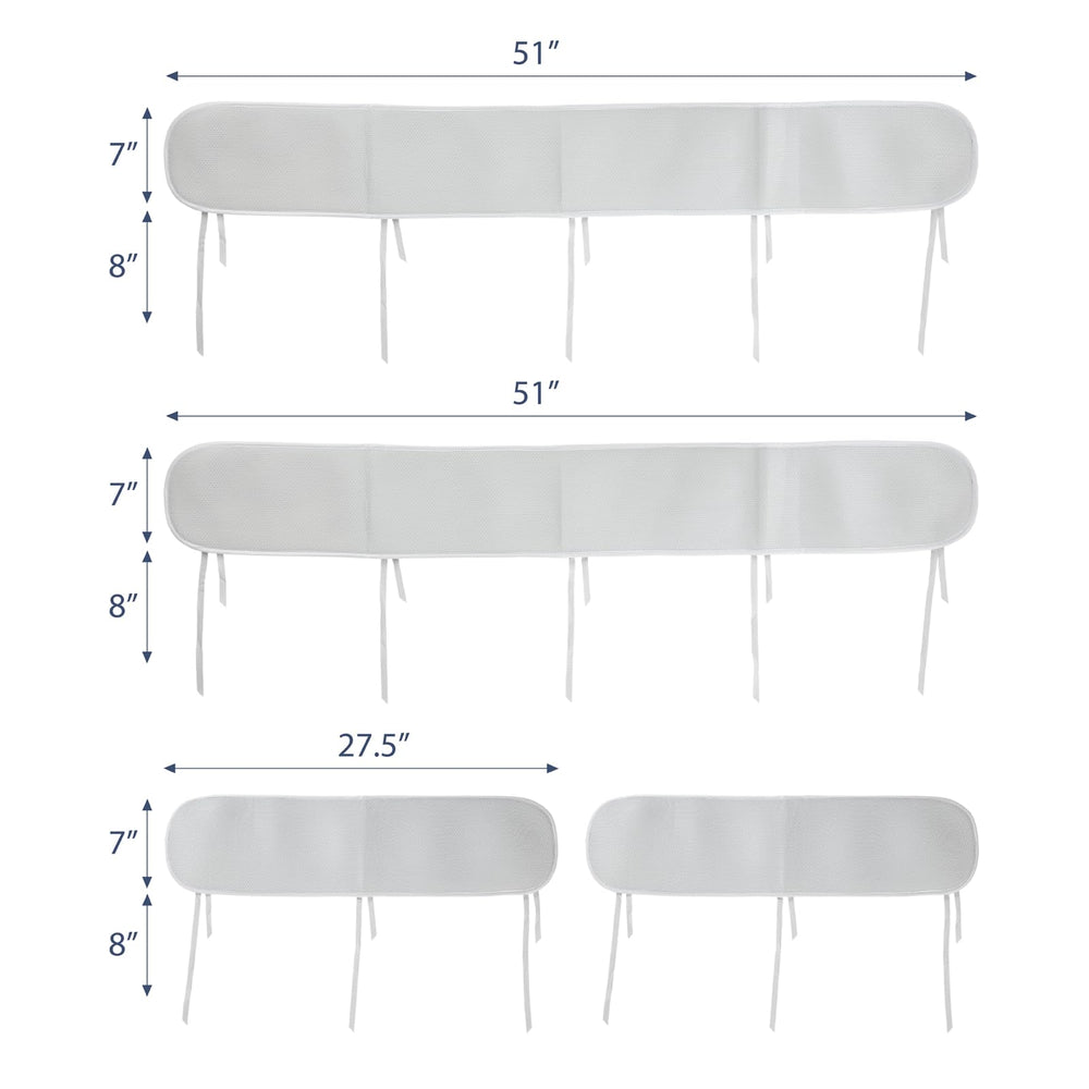 CLYCSRC 4pc mesh crib top-rail set packaging includes easy storage