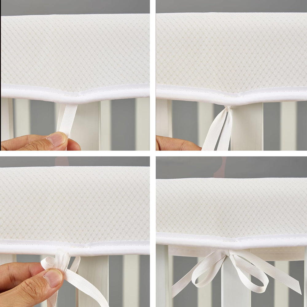 CLYCSRC crib mesh liner long piece with secure straps