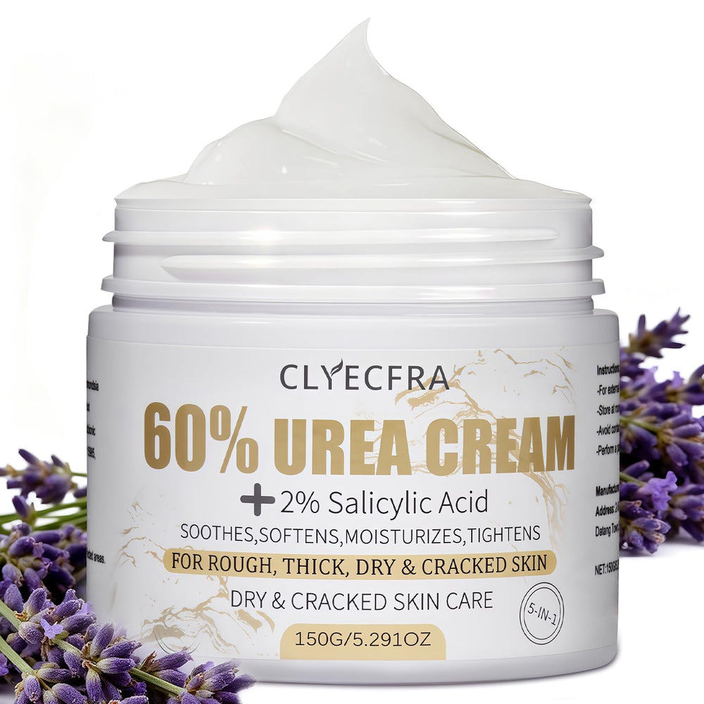 Clyecfra 5-in-1 cream tube close-up showing rich texture for dry skin care.