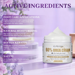 Clyecfra 5in1 applied to feet and hands for dry skin.