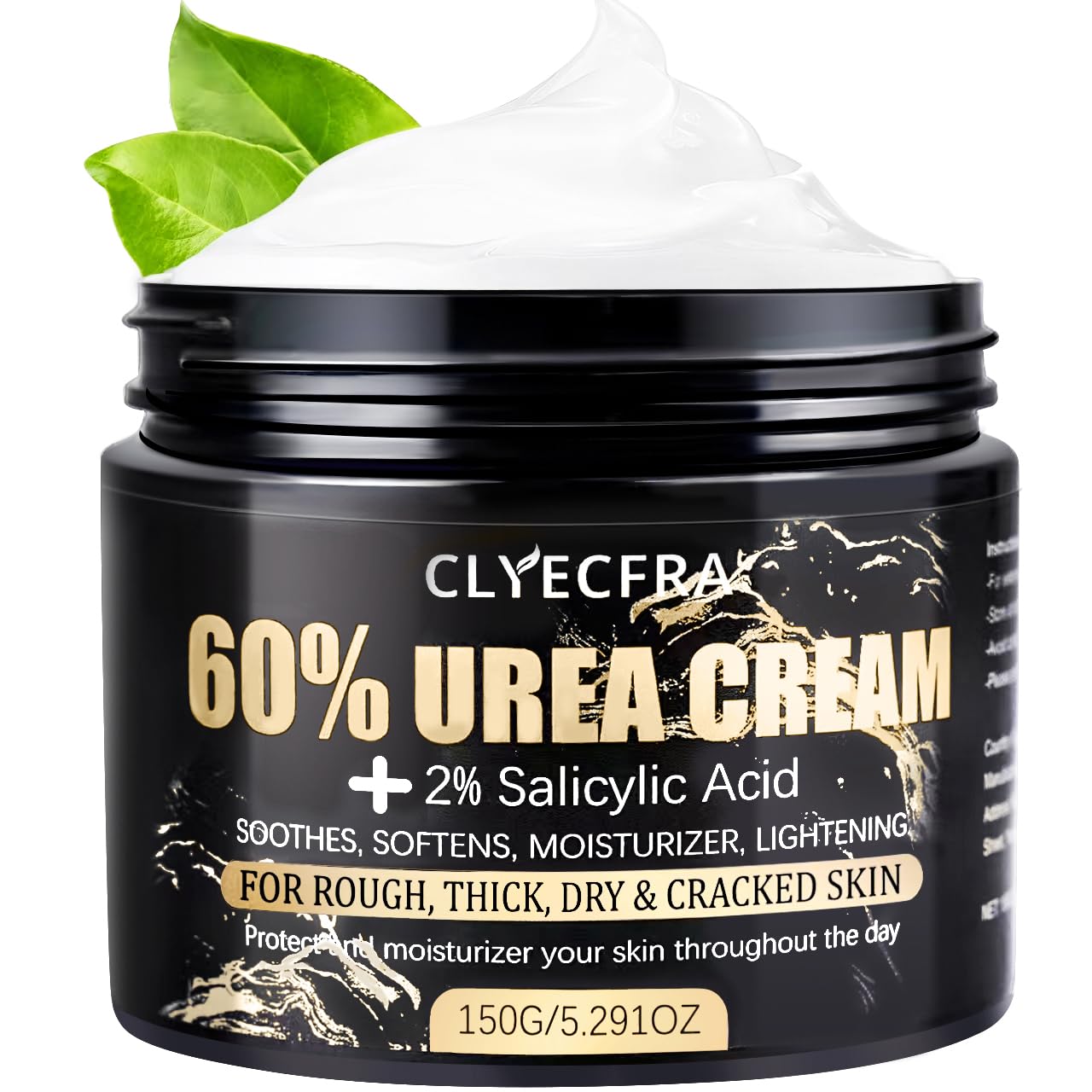 Clyecfra 60% urea cream bottle delivers deep hydration for dry skin