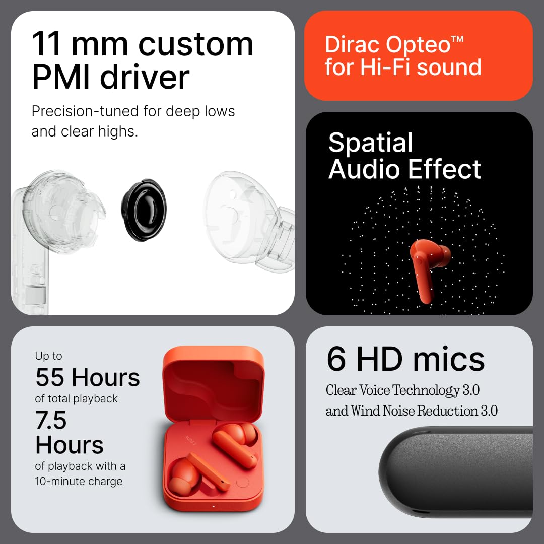 CMF Buds 2 charging case open ready for quick access and placement.