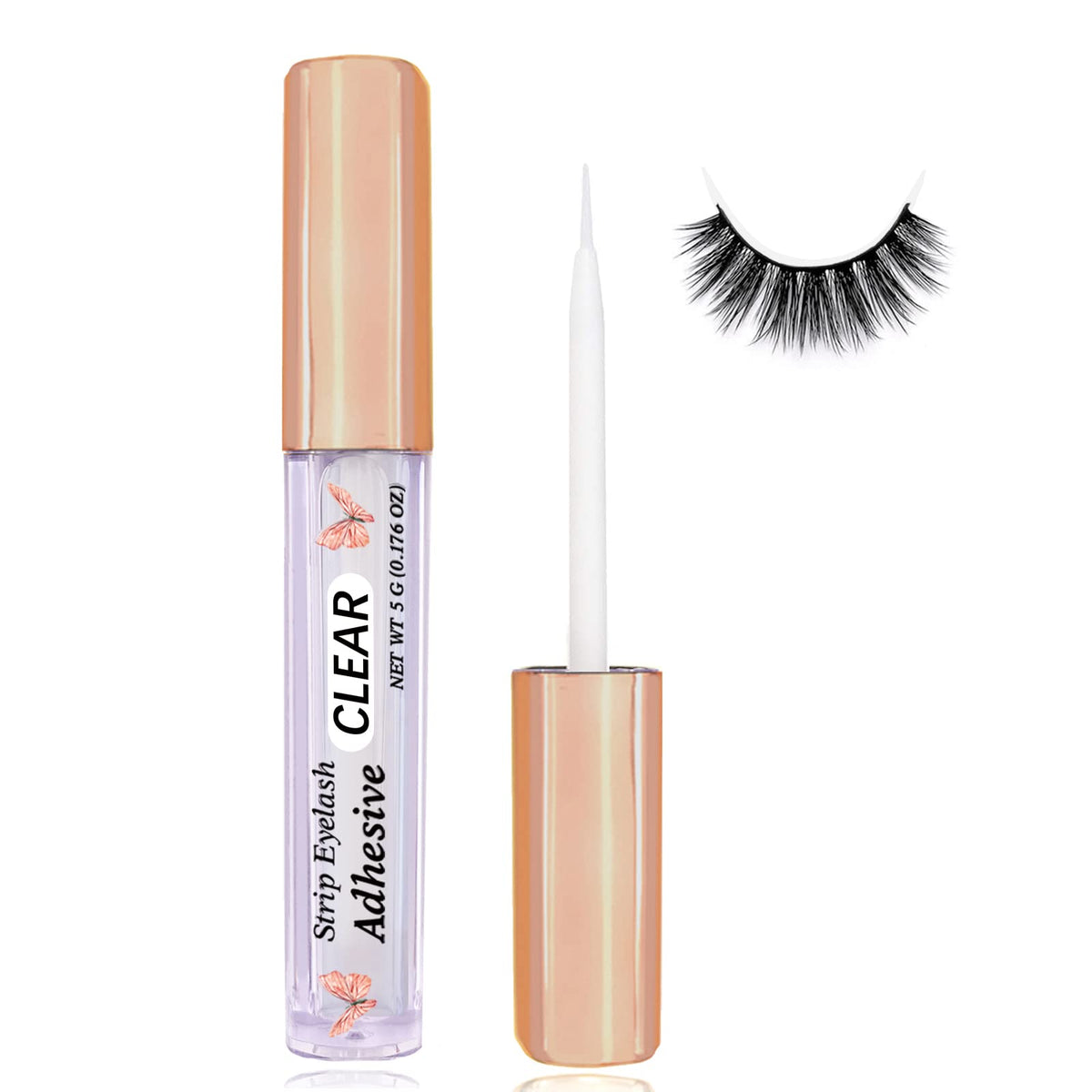 CMNRO clear lash glue provides waterproof, secure hold for lasting lashes.