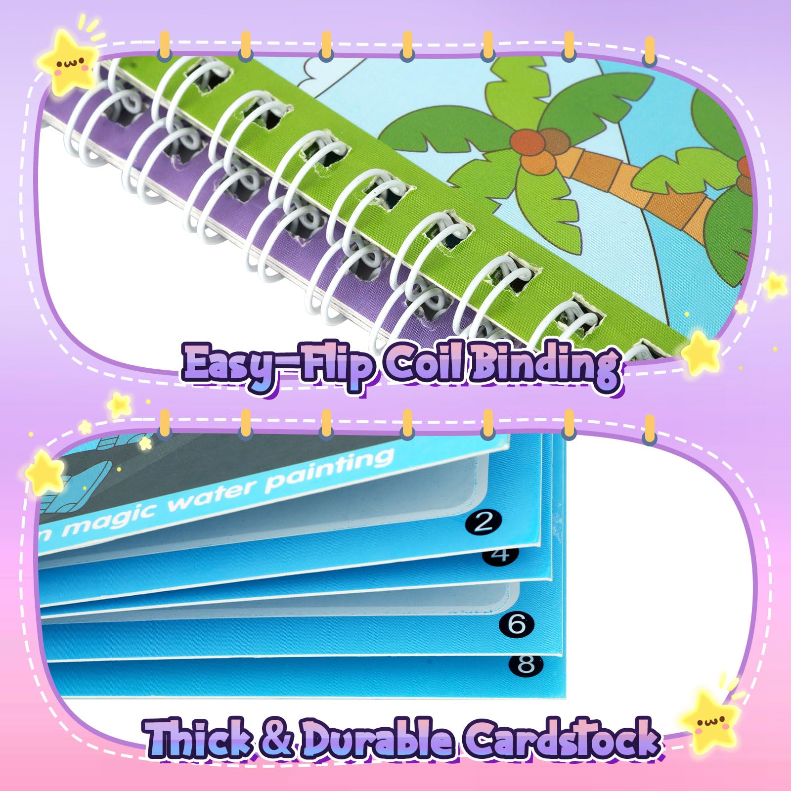 CMTOOP travel kit water coloring book entertains kids on flights