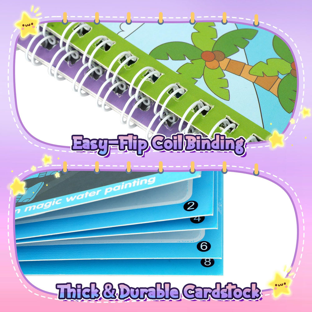 CMTOOP travel kit water coloring book entertains kids on flights