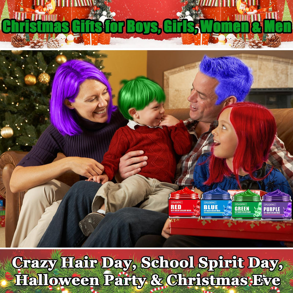 CMWGKBC four colors hair color purple applied for vibrant washable look