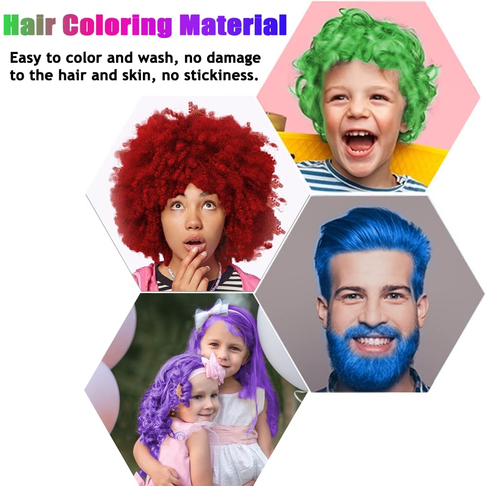 CMWGKBC four colors hair color red applied for a bold temporary shade