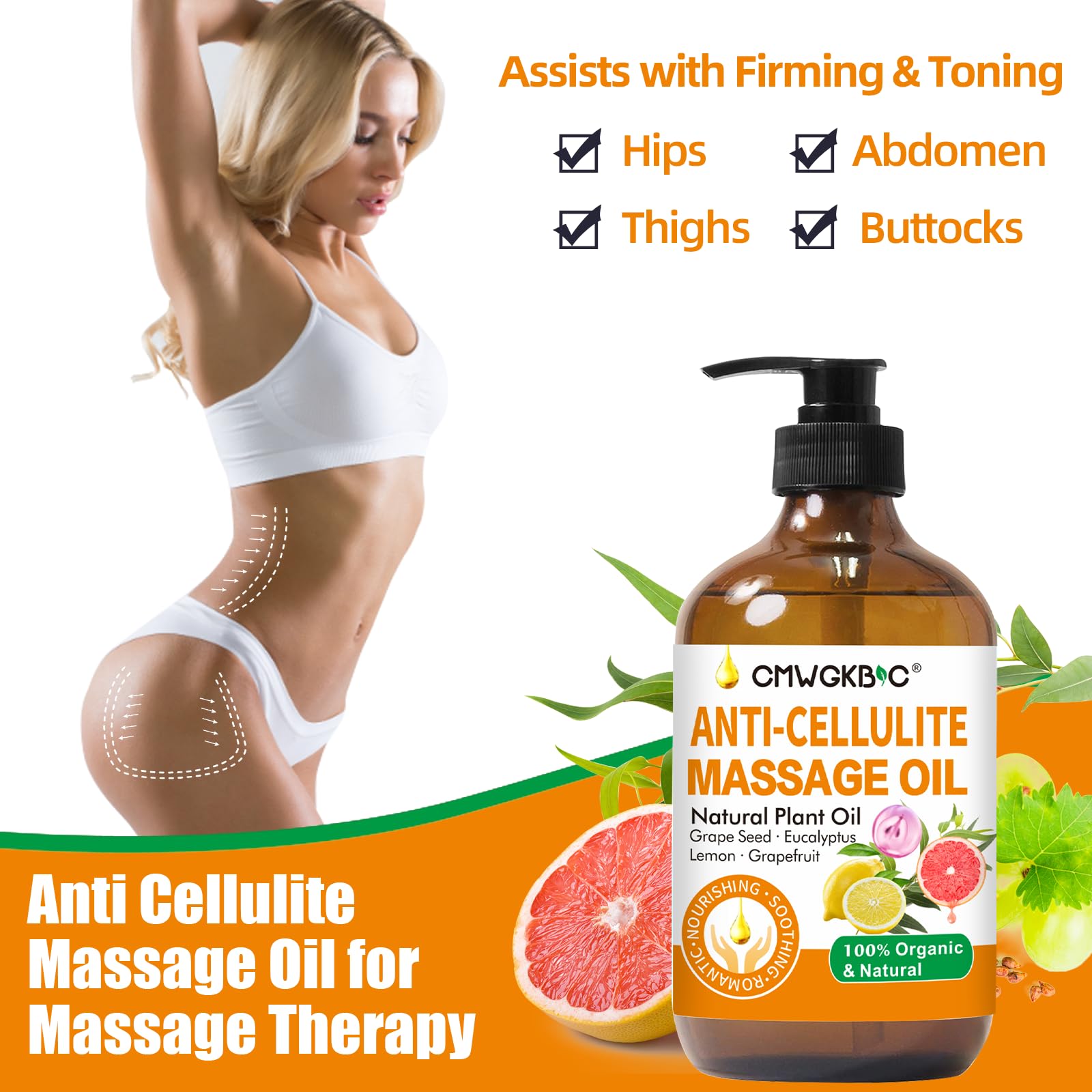 CMWGKBC Massage Oil offering therapeutic relaxation for post-workout muscles.