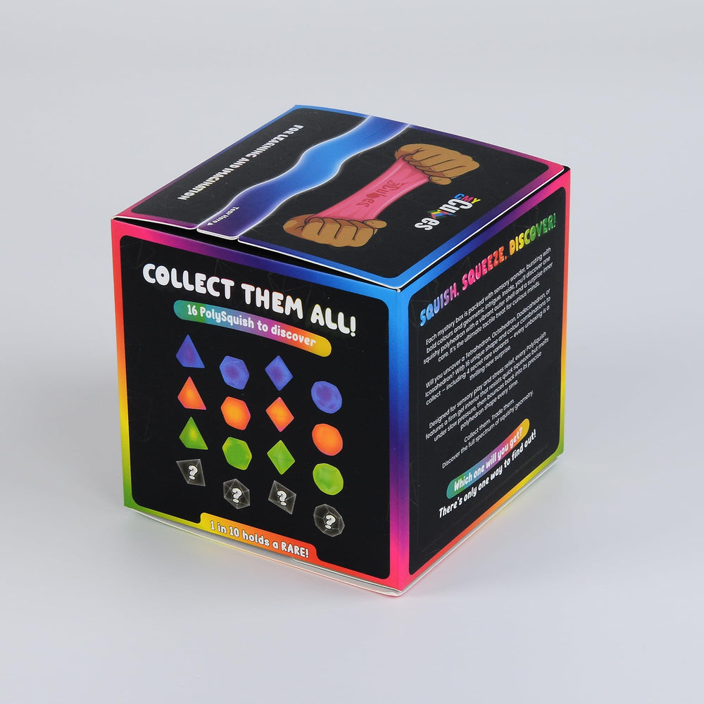 CMY Cubes PolySquish tetrahedron: a geometric highlight in the collection.