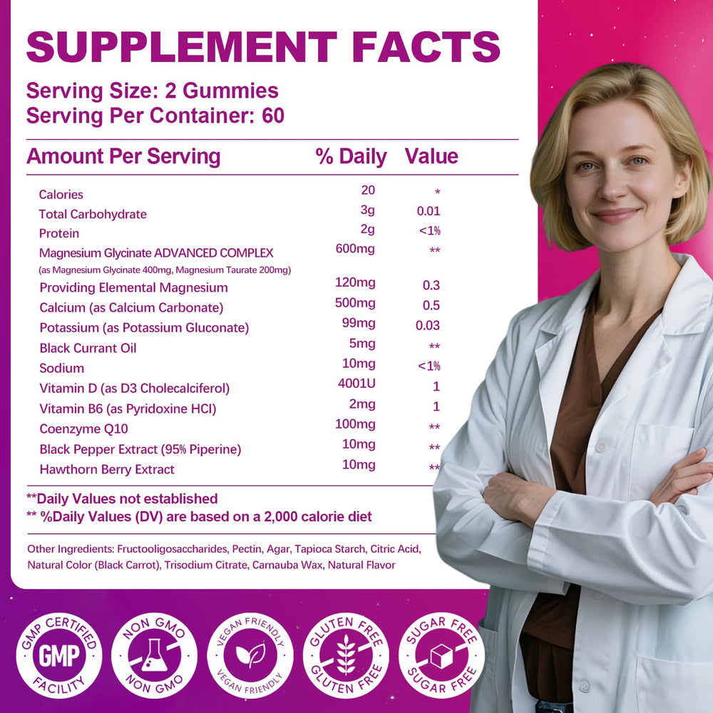 CNFHDI magnesium gummies 600mg bottle closeup, rich raspberry flavor for enjoyable daily intake.