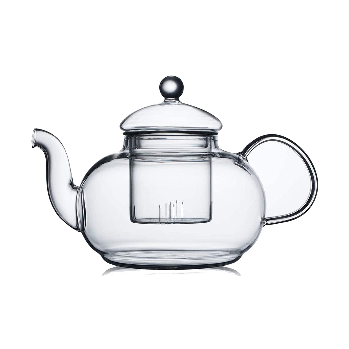 CNGLASS glass teapot with removable infuser for blooming tea brewing.