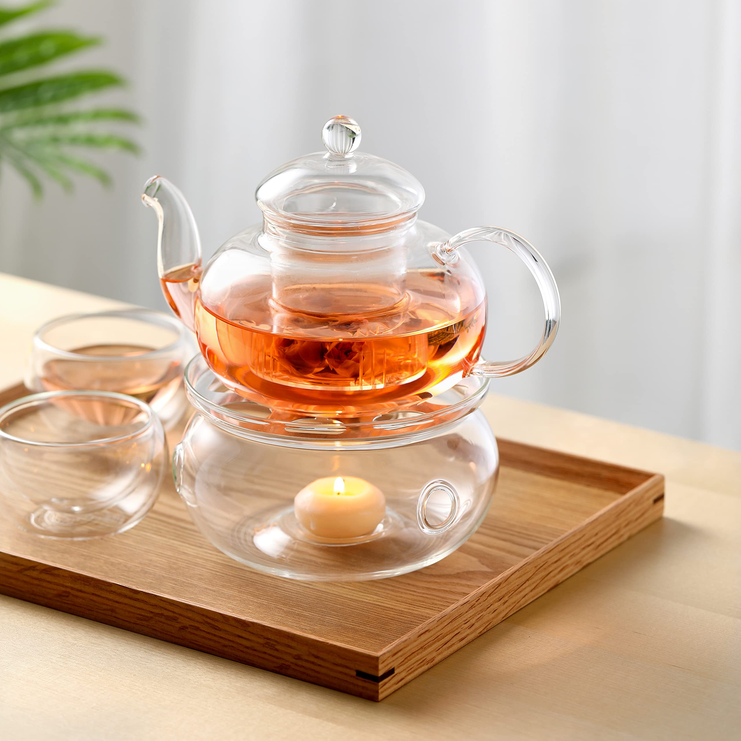 Ergonomic handle provides a comfortable grip when pouring.
