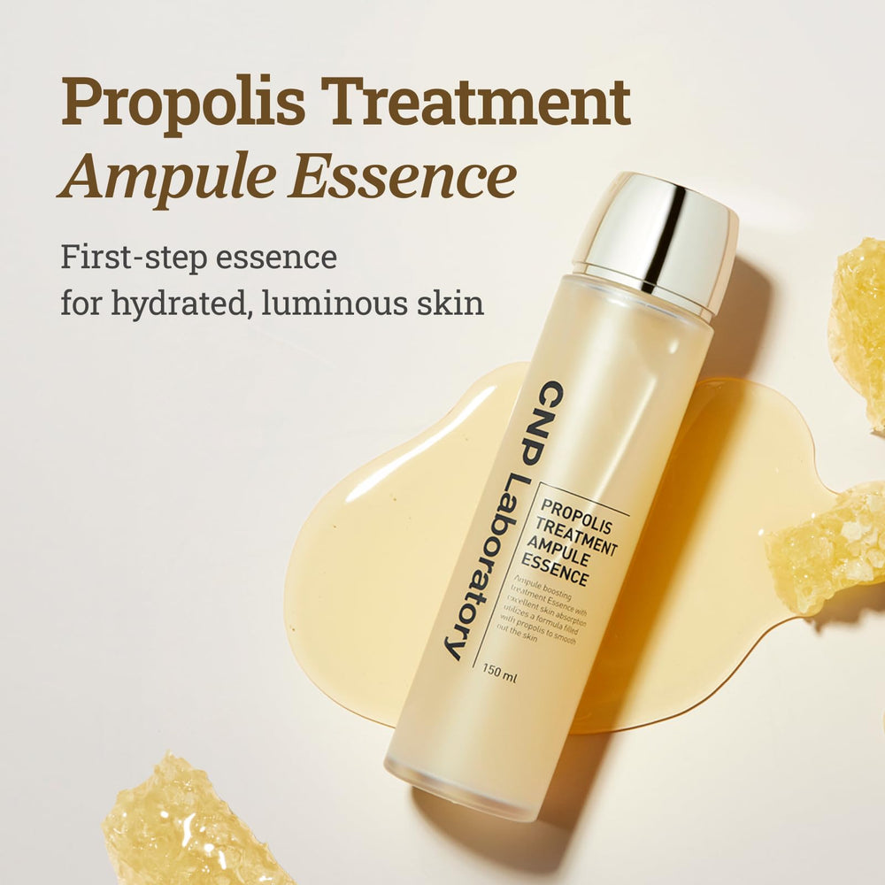 CNP Honey Glow Booster Toner ingredients showcase propolis and honey for soothing, nourished skin